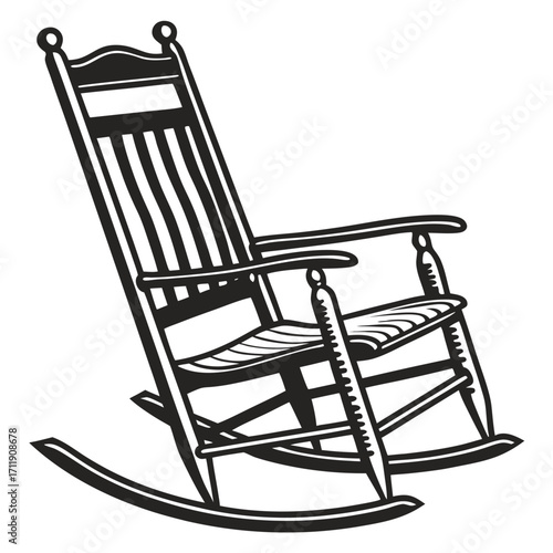 rocking chair vector illustration