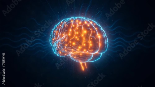 Visual representation of brain activity showcasing neural connections and patterns over time