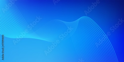 Blue gradient mesh abstract background with wavy blended lines nice for wallpaper or banner.eps10