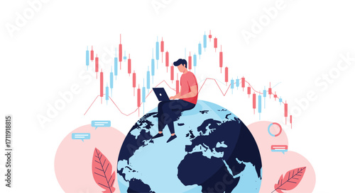 Global economic growth analysis using stock market trends and financial data.