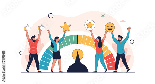 Customer satisfaction metrics and employee engagement are key to business success.