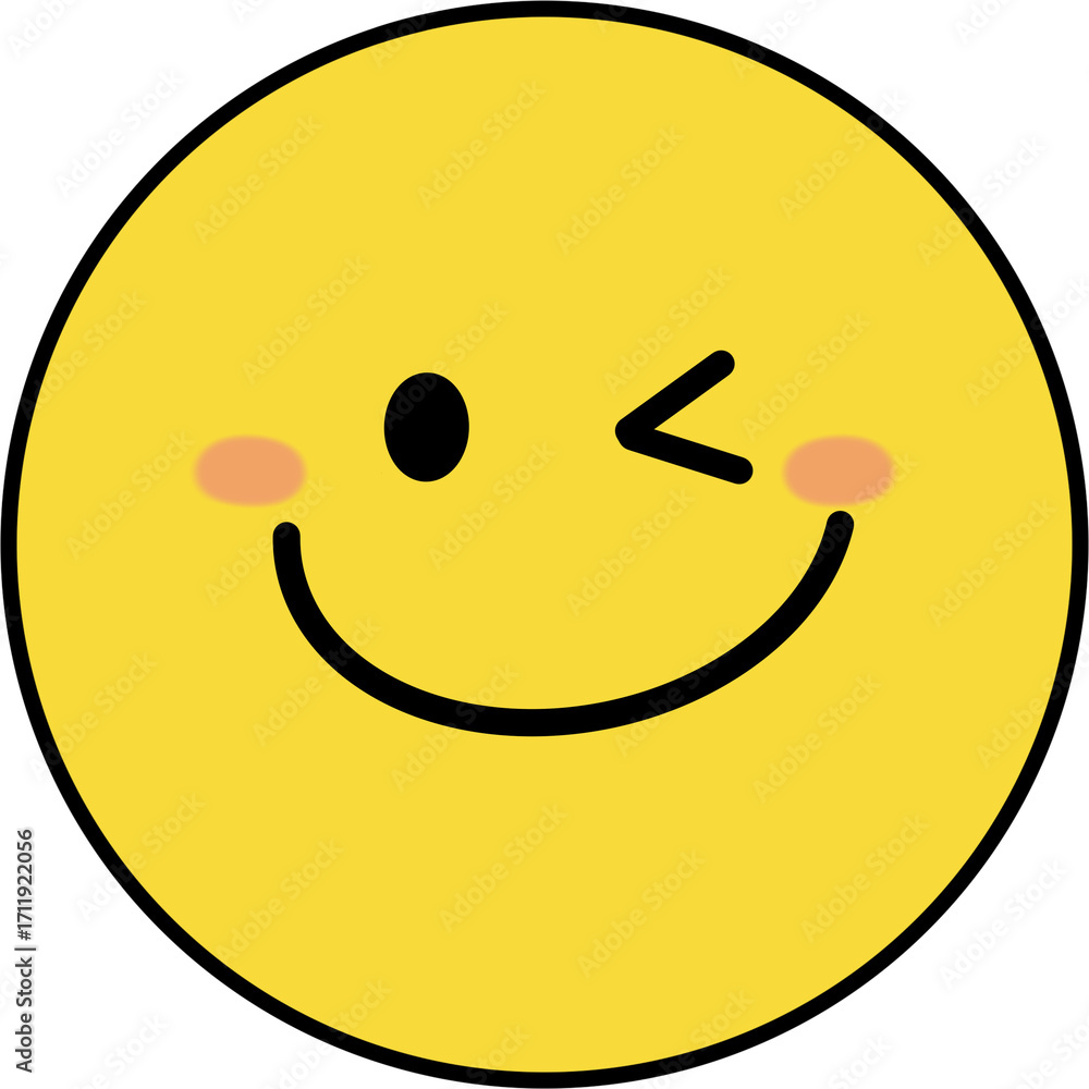 Fototapeta premium Yellow smlie face happy 스마일, 웃는얼굴, 미소