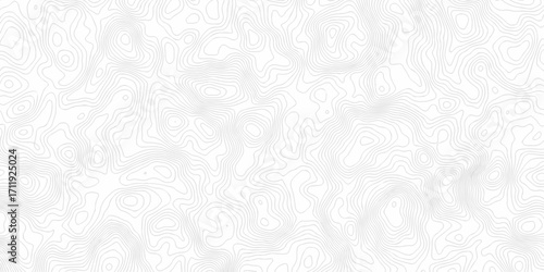 white topography map geography relief diagram texture design. Topography white background and black line world map texture design. Lines Topographic contour lines grid map seamless pattern.	