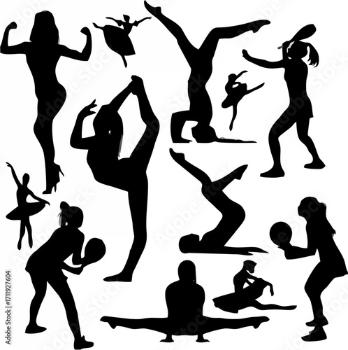 Baseball Player Poses Vector.eps