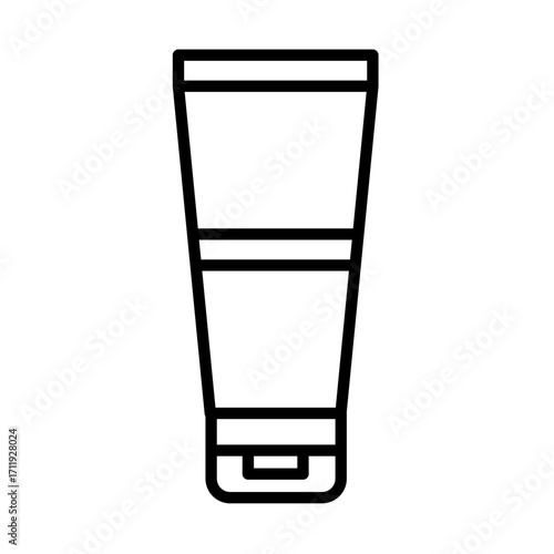 Makeup tools vector icon 100px tube cream, sun screen