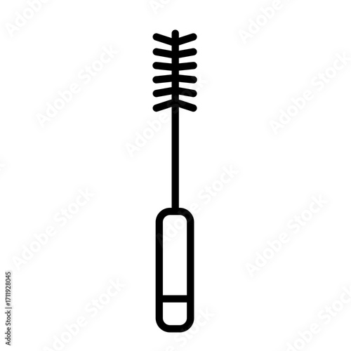 Makeup tools vector icon 100px spoolie brush