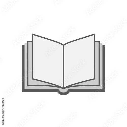 Open Book Illustration with Blank Pages for Educational or Literary Concepts.