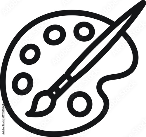 Artist palette brush tool artistic paint