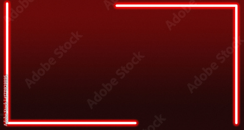 Red with white colour neno light effect frame, Glowing grainy background, noise texture futuristic dynamic poster header cover wallpaper banner backdrop design.
