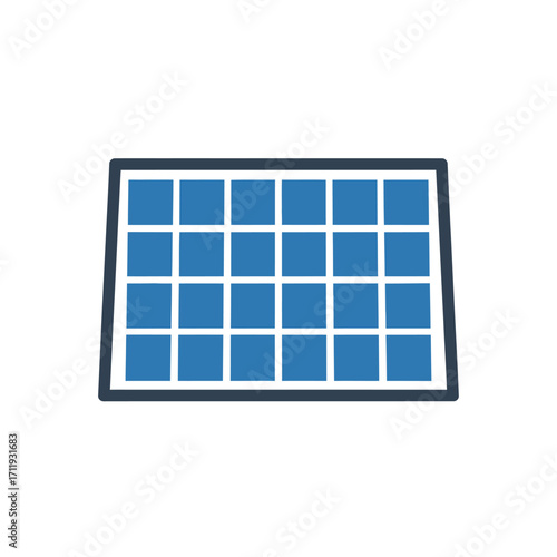 Solar Panel Illustration - Renewable Energy Technology for Sustainable Power Generation.
