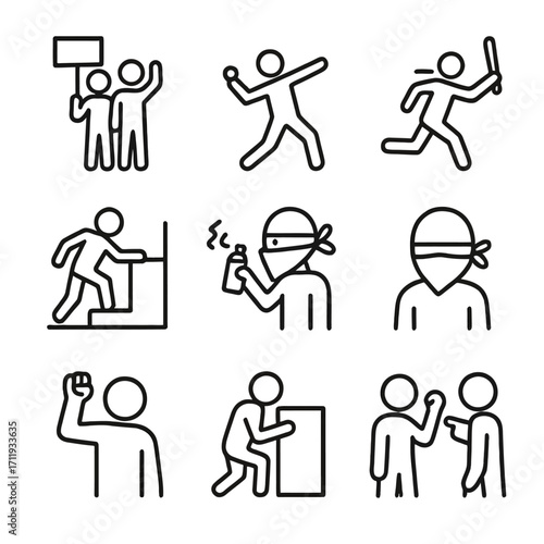 Activist and Protest Activities Icons