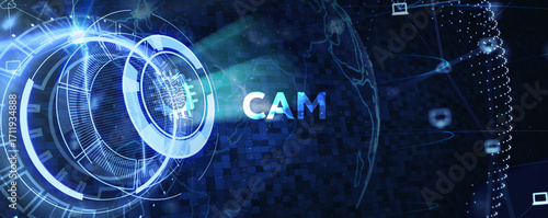 Fotografía CAM Computer-aided manufacturing industrial technology automation concept