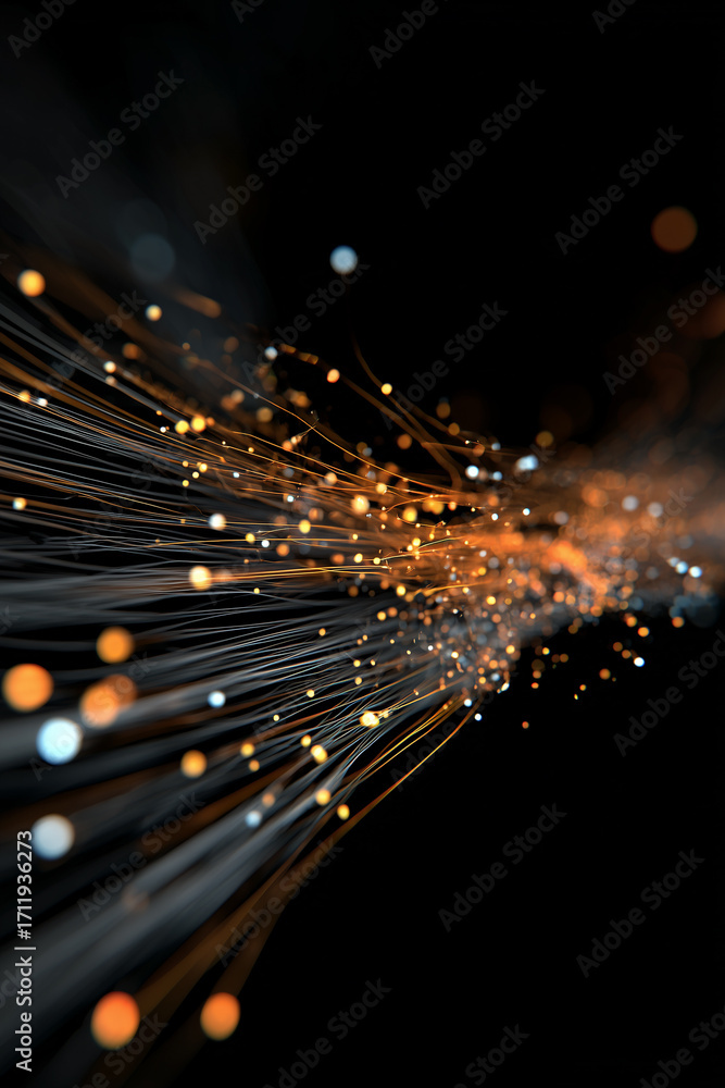 Obraz premium Abstract background of streamlined light track