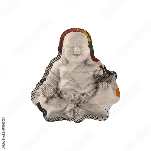 Statue Element Collage Art
