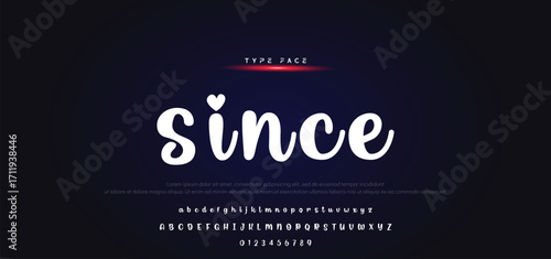 Vector of modern comical font and alphabet. Playful style font design, colorful childish alphabet, letters and numbers vector illustration
