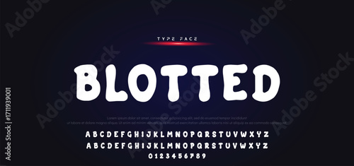 Vector of modern comical font and alphabet. Playful style font design, colorful childish alphabet, letters and numbers vector illustration