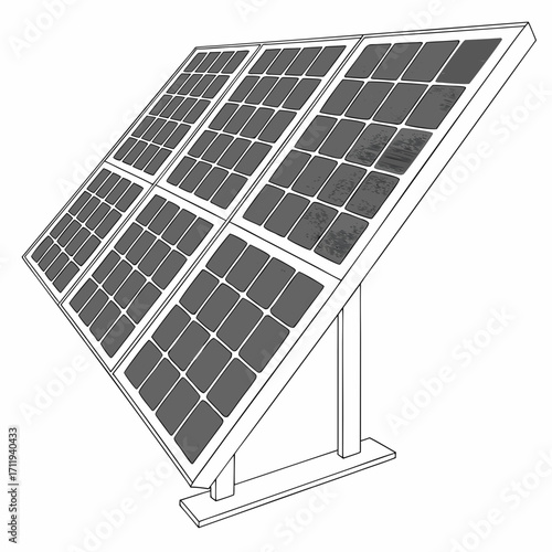 Clean energy solar panels mounted on a sturdy metal frame for renewable power generation