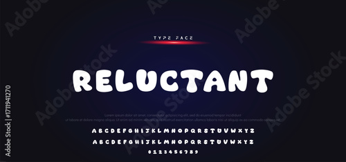 Vector of modern comical font and alphabet. Playful style font design, colorful childish alphabet, letters and numbers vector illustration