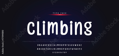 Vector of modern comical font and alphabet. Playful style font design, colorful childish alphabet, letters and numbers vector illustration