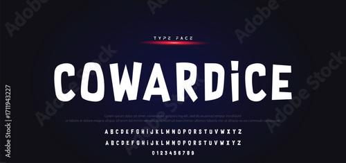 Vector of modern comical font and alphabet. Playful style font design, colorful childish alphabet, letters and numbers vector illustration