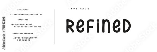 Kids style colorful font design, playful childish alphabet, letters and numbers vector illustration