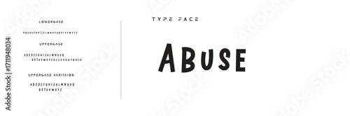 Cartoon audacious alphabet, playful uneven letters, bold geometric graffiti font for kid toy logo, youthful lettering, joyful headlines, and comic book typography. Vector typeset.