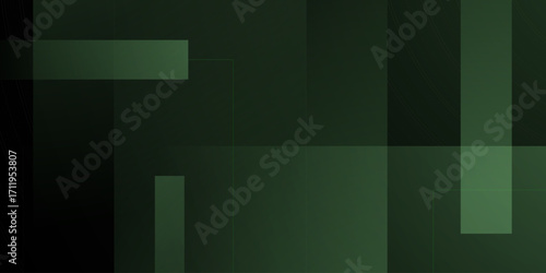 Abstract dark green overlap square pattern background. Simple and elegant banner background. EPS10 vector