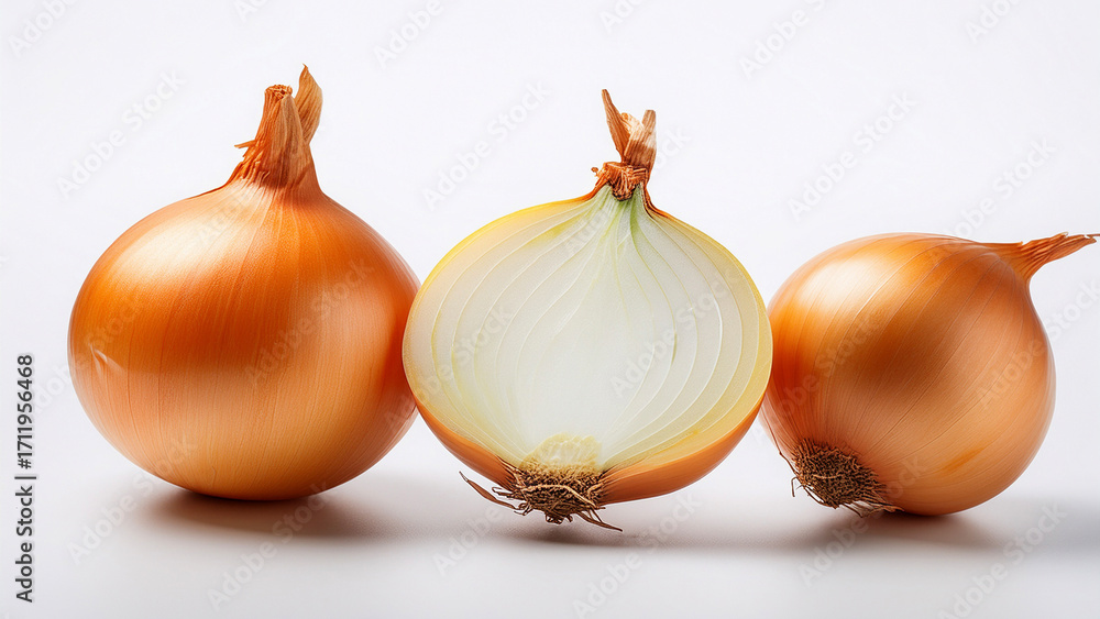 custom made wallpaper toronto digitalFresh onion isolated on white background. Raw organic vegetable for cooking, diet, and healthy eating.