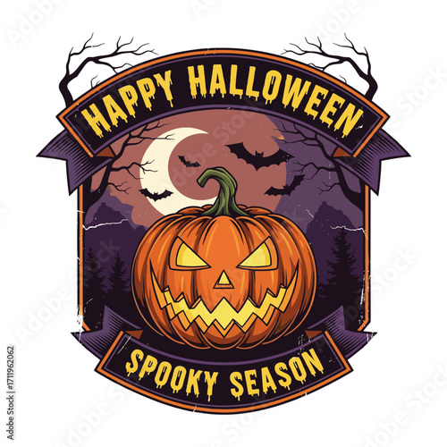 Happy helloween best vector logo