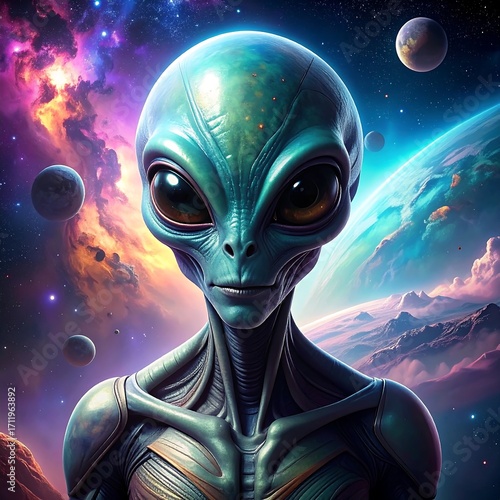 Alien portrait in space (1)