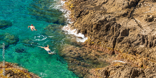 Las Sirenas Reef, Cala de las Sirenas, Cabo de Gata-Níjar Natural Park, UNESCO Biosphere Reserve, Hot Desert Climate Region, Almería, Andalucía, Spain, Europe