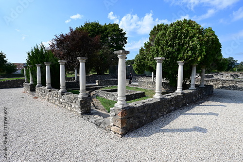 Wallpaper Mural Roman ruins at Aquincum in Budapest, Hungary that was around 2-3 AD before being destroyed by the Barbarians. Torontodigital.ca