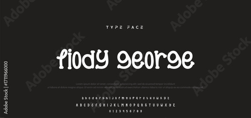 Playful cartoon Font, funky typeface for joyful brings life designs like children's artwork, birthday invitations, playful branding, and carnival typography. Vector typeset