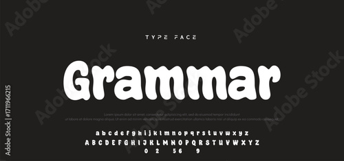 Playful cartoon Font, funky typeface for joyful brings life designs like children's artwork, birthday invitations, playful branding, and carnival typography. Vector typeset