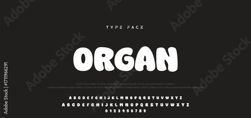 Playful cartoon Font, funky typeface for joyful brings life designs like children's artwork, birthday invitations, playful branding, and carnival typography. Vector typeset