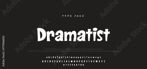 Playful cartoon Font, funky typeface for joyful brings life designs like children's artwork, birthday invitations, playful branding, and carnival typography. Vector typeset