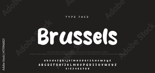 Playful cartoon Font, funky typeface for joyful brings life designs like children's artwork, birthday invitations, playful branding, and carnival typography. Vector typeset