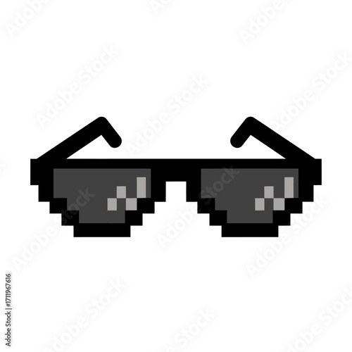 Pixelated Sunglasses - A Retro Coolness Statement in Digital Art.