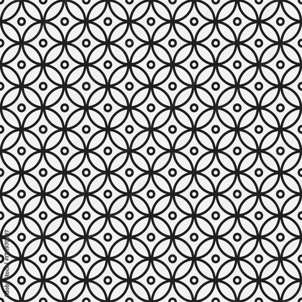 Fototapeta premium seamless monochrome black pattern vector design