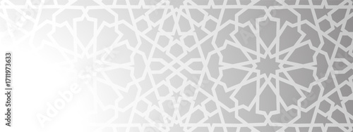Islamic pattern overlay with abstract star for traditional culture or a luxury poster. Elegant arabesque ornament and mandala design on a minimal background for greeting cards and invitations.