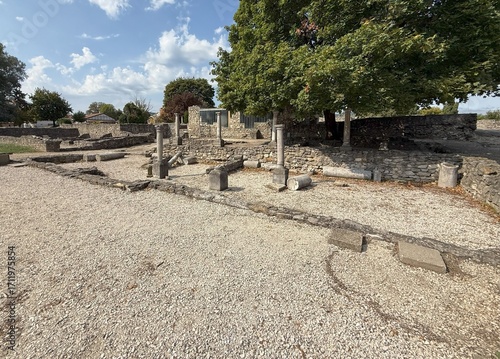 Wallpaper Mural Roman ruins at Aquincum in Budapest, Hungary that was around 2-3 AD before being destroyed by the Barbarians. Torontodigital.ca