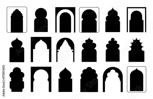 Foto Collection of Islamic and Moorish Archway Silhouettes