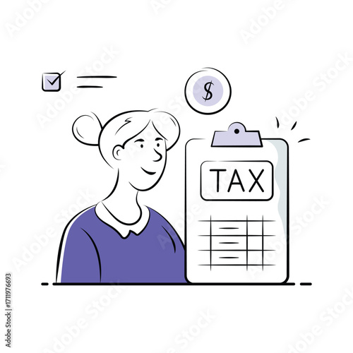 Take a look at this amazing illustration of tax report in modern style