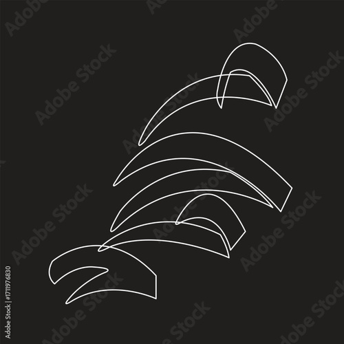Vector of Arabic calligraphy version of shahada text (Muslim's declaration of belief in the oneness of God and acceptance of Muhammad as God's prophet)