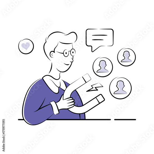 Take a look at this amazing hand drawn illustration of customer attraction