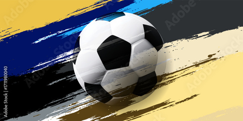 What is life without goals. Vector illustration of abstract football background with grunge soccer ball print and goal net for your design. eps 10