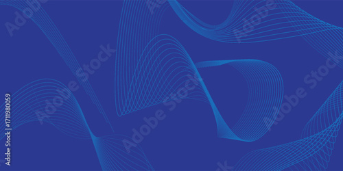Abstract blue background with glowing curved lines. Shiny blue swirl curve lines design. Spiral lines. Geometric oval pattern. Futuristic technology concept. abstract modern