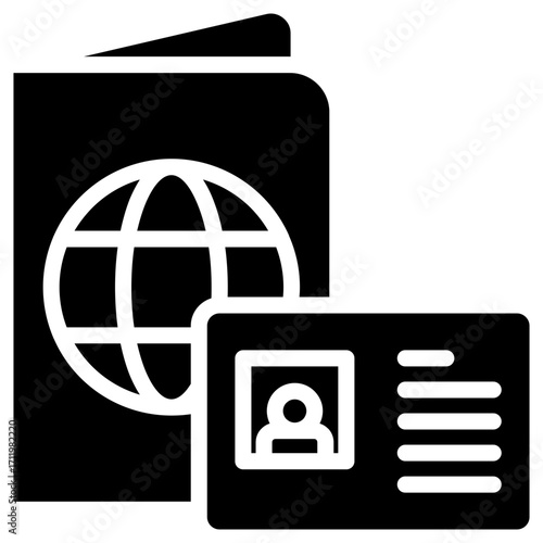 Passport icon isolated on white background. vector illustration icon for digital nomad