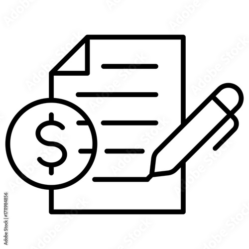 Contract Outline Icon