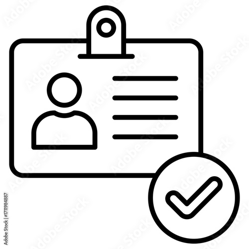 Id Card Outline Icon